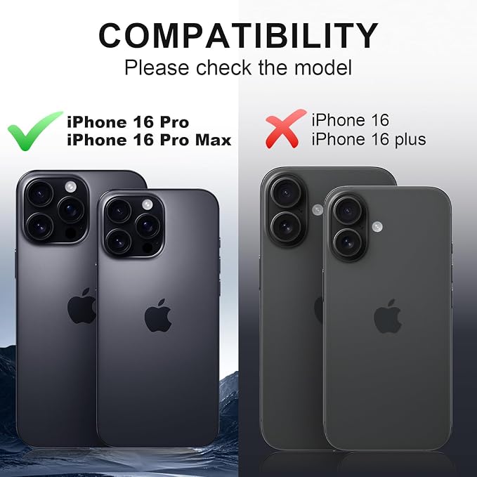 Korecase Camera Lens Protector for iPhone 16 Pro Max/iPhone 16 Pro Metal Tempered Glass Camera Cover Film, Rear Lens Case Friendly for iPhone 16Pro/ iPhone 16Pro Max,Black Titanium