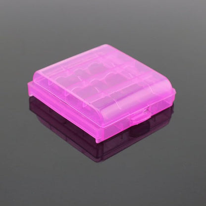 Heyiarbeit AA/AAA Battery Organizer Box PP Battery Storage Case Battery Holder Storage for Carrying Battery Rose Red 5Pcs