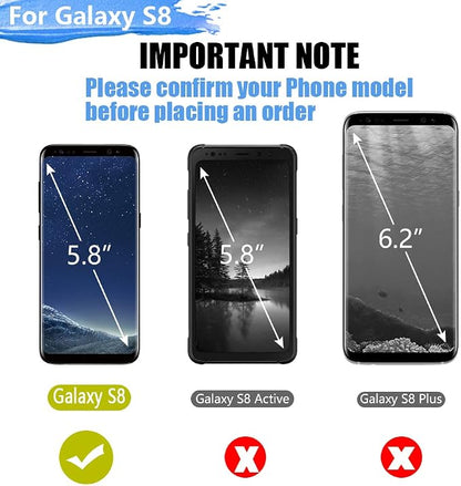 Battery Case for Samsung Galaxy S8, 5000mAh Rechargeable Extended Battery Charging Case with Kickstand Black