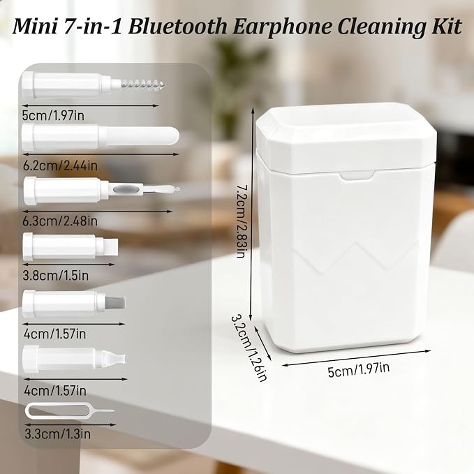 Multi-Function Cleaning Kit for AirPod & iPhone – Port, Cable & Speaker Repair Tool for Lightning, Type-C, and Charging Connectors, Portable Cleaning Toolbox