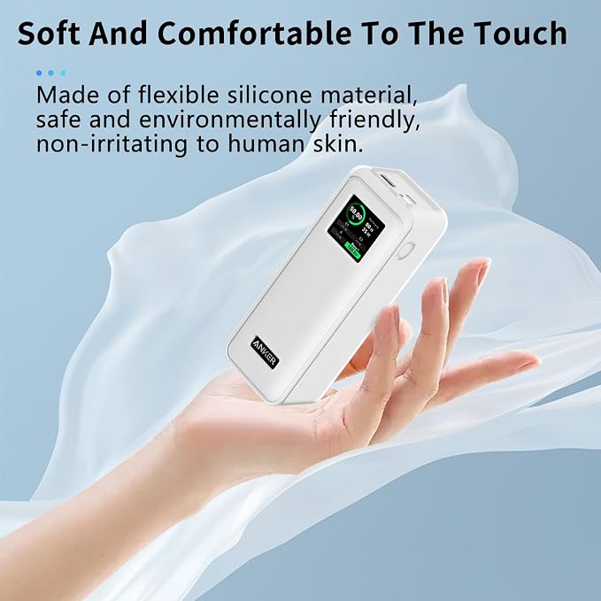 Case for Anker Prime 27,650mAh Power Bank (250W) and 100W Charging Base,NOUKAJU Silicone Protective Cover,Drop-Proof,Protective Case for Anker Prime Power Bank 27,650mAh(Transparent-White)