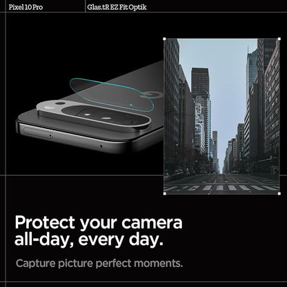 Spigen Camera Lens Screen Protector [Glas.tR EZ Fit Optik] Designed for Pixel 10 Pro [Case Friendly] - 2 Pack