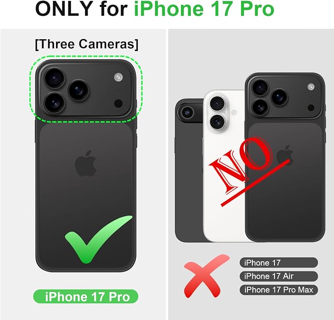 Korecase for iPhone 17 Pro Camera Lens Protector -[Strong Adsorption][Case Friendly] Metal Tempered Glass Rear Camera Cover for iPhone 17Pro 2025 -Silver