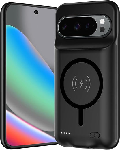 Battery Case for Pixel 10/10 Pro, Upgraded 10000mAh Battery Pack Rechargeable Charger Case with Wireless Charging Compatible for Pixel 10/10 Pro(6.3 inch) External Charging Cover(Black)