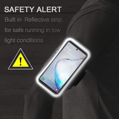 Galaxy Note 10+, 9, 8 Armband, JEMACHE Gym Run Workout Water Resistant Arm Band Case for Samsung Galaxy Note 8/9/10 Plus with Key Holder (Black)