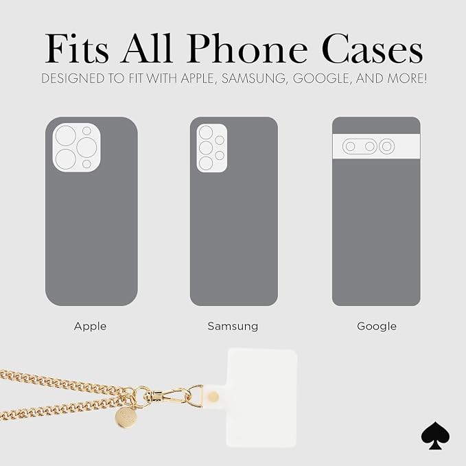kate spade new york Crossbody Phone Chain - Neck Chain Holder - Set in Stone