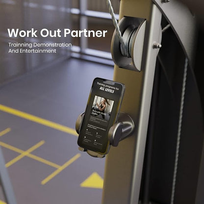 MiiKARE Gym Phone Holder - Magnetic, 360 Rotating, Home & Gym Essentials for All, Black