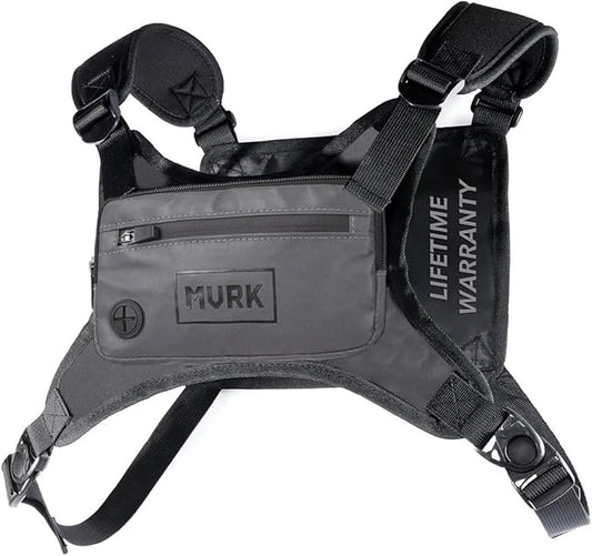 MVRK Water Resistant Running Vest Chest Pack, Phone Holder for Running, Lightweight Training Pack with Reflective Detail