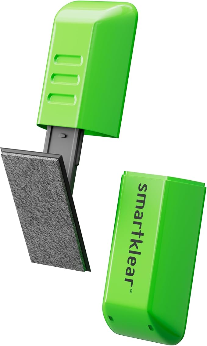 SmartKlear Smart Phone Screen Cleaner - Compatible with iPhones, Androids, and More - Cleaner with Carbon Microfiber Tech-Lime Green-1 Count (Pack of 1)