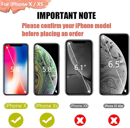 Battery Case for iPhone X/XS, 5000mAh Rechargeable Extended Battery Charging Charger Case, Adds 2X Extra Juice, Support Wired Headphones (5.8 Inches) Black