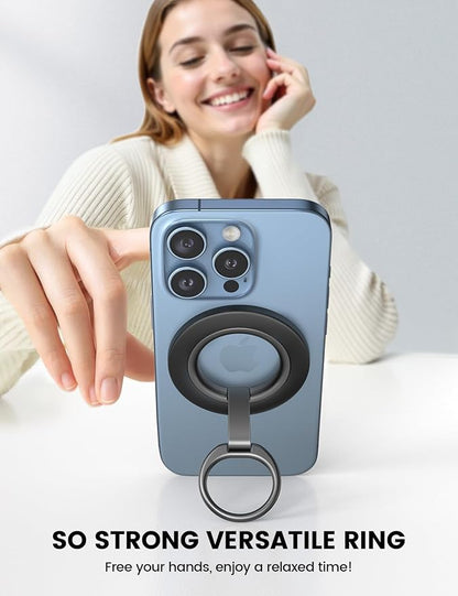 Lamicall for MagSafe Magnetic Phone Ring Grip - 360° Rotation Finger Grip Holder Stand, Super Magnet Cell Phone Kickstand Ring, Mag Safe Accessories for iPhone 17e 16 15 14 13 12 Pro Max Air, Androids