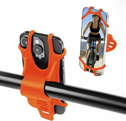 Bike Phone Holder & Motorcycle Phone Mount - Adjustable Handlebar Cell Phone Clasm for Bicycle, Scooter, E-Bike, Universal 4.7"-6.8" Smartphones for iPhone 17/16/15 Pro Max, Galaxy S24, Shockproof