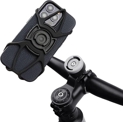 WALLFID Bike Phone Mount for Stem Mounting 4.7"-7.2" Cell Phones, Aluminum Alloy Strong Ultra Light Phone Mount for Bicycle, Designed for Road Bicycle Accessories - Cycling Gift