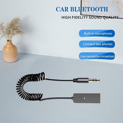 Aux Bluetooth Adapter 5.3 with Built-in Microphone Bluetooth Receiver USB-3.5mm Wireless Car Kit Auxiliary Incoming Hands-Free Calls Compatible with Car Speaker and Home Audio(T07) ﻿