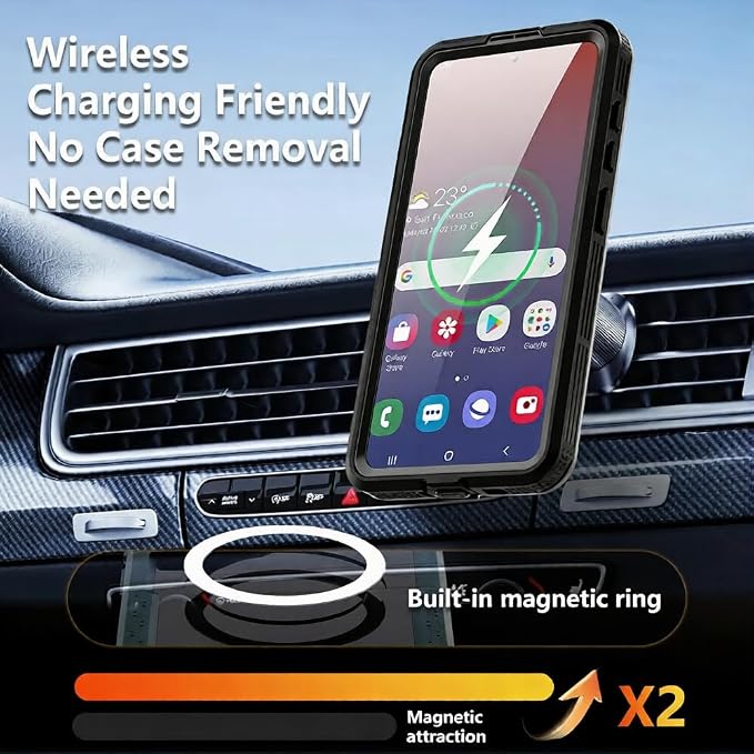 for Samsung Galaxy S26 Waterproof Case, Military-Grade Full Body Defense: IP68 Underwater Protection, Built-in Screen Protector & Camera Lens Cover, 10FT Waterproof Shockproof Dustproof. Black