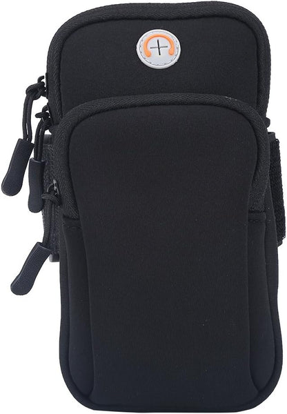 VGEBY Arm Pouch Outdoor Sport Running Jogging Exercise Armband Bag Wrist Pouch Phone Case Bag(Black) Sports Bag Supplies Phone Holder for Running Wrist Pouch Arm Phone Case