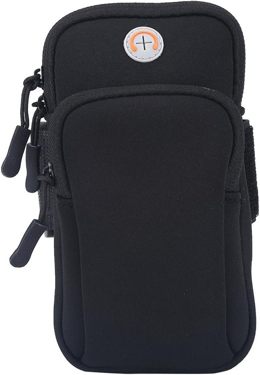 VGEBY Arm Pouch Outdoor Sport Running Jogging Exercise Armband Bag Wrist Pouch Phone Case Bag(Black) Sports Bag Supplies Phone Holder for Running Wrist Pouch Arm Phone Case