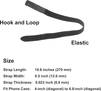 TFY Elastic Phone Strap, Universal Slim Hand Finger Grip, Non-slip Cell Phone Holder, fit Most Smartphones Case - 2 Pieces