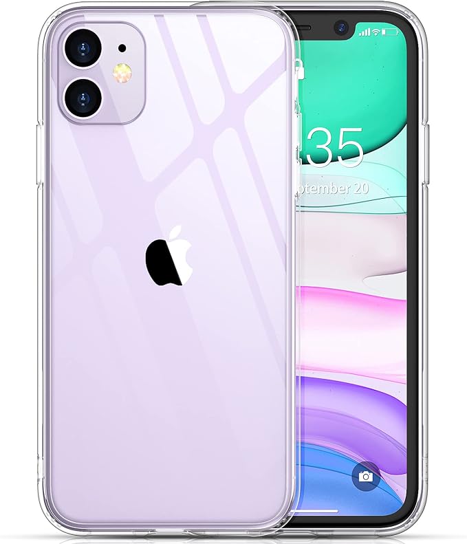 Temdan Designed for iPhone 11 Clear Case - Military-Grade Protection with Magnetic Kickstand - 6.1 inch