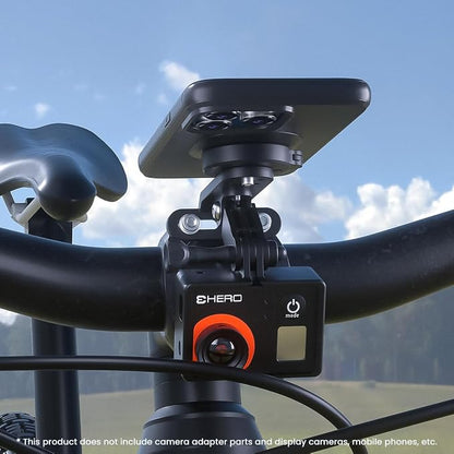 Out-Front Bike Phone Mount – 4-Point Buckle Quick Release | Aluminum CNC Holder with Light/GoPro Mount | Fits 4.0–6.7” Smartphones | Road Cycling