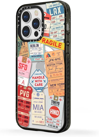 CASETiFY Impact Case for iPhone 13 Pro Compatible with Magsafe - AirTags - Clear Black