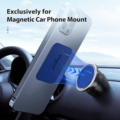 volport Rectangle Metal Plate for Phone Magnet, Magicplate Replacement Disc with Adhesive Backing Sticker for Magnetic Car Mount Holder Cradle Stand (Dashboard/Vent/CD Slot/Windshield)-Black