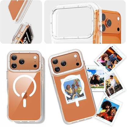 3 in 1 for iPhone 17 Pro Max Case Clear Bumper,Fits MagSafe, Yellowing-Resistant Acrylic Back, Shockproof Guard Corners, Military-Grade Protection for Phone Cover 6.9 inch