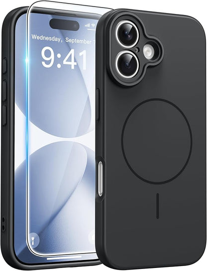 FNTCASE for iPhone 17 Case: [Compatible with Magsafe] Integrated Silicone Phone Cases with [Full Camera Protection] [Screen Protector] Military Grade Shockproof Protective Cover
