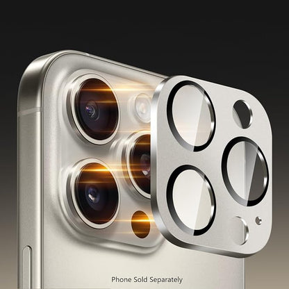 SAHARA Ultra-Strong Camera Lens Protector for iPhone 16 Pro / 16 Pro Max (2-Pack), Scratch-Resistant Tempered Glass, HD Clear, Anti-Fingerprint, Easy Install, Natural Titanium (ZD00163)