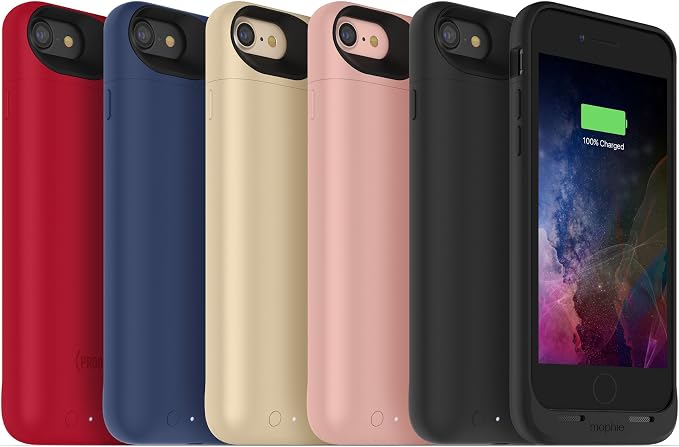 mophie Juice Pack - Wireless Charging Protective Power Pack Case, Charge Force Technology, Compatible With Qi-Enabled & Other Wireless Charging Systems, For iPhone 7 & 8 and iPhone SE