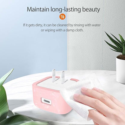 Case for Apple 40W Dynamic Power Adapter,NOUKAJU Silicone Protective Cover,Drop-Proof,Scratch-Proof,Shock-Proof,Protective Case for Apple 40W Charger(Pink)