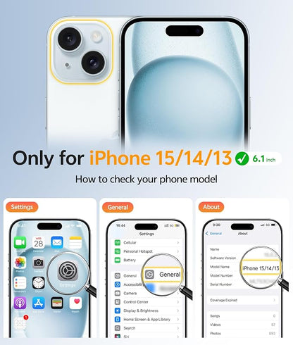 FNTCASE for iPhone 15 Case: for iPhone 14 Case & iPhone 13 Case [Compatible with Magsafe] Translucent Matte Cases with [Screen Protector] Military Grade Shockproof Protective Phone Cover - Teal