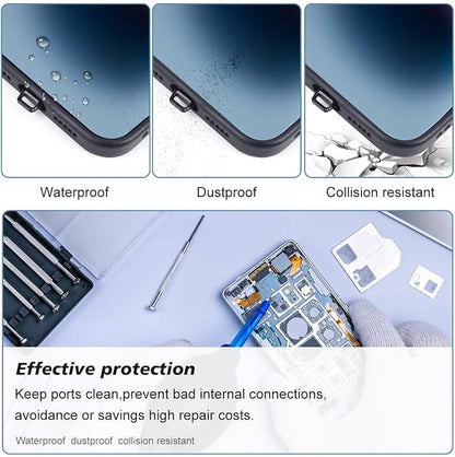 12PACK Lightning Anti Dust Plug with Easy-Grip Tab Compatible with iPhone 14,14 Pro Max,iPhone 13,13 Pro Max,12,11,11 Pro,X,XS,XR,8,7,iPhone Charging Port Plug Dust Cover Caps