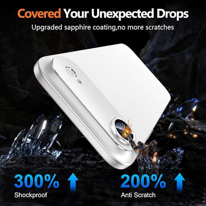 for iPhone 17 Air Camera Lens Protector, [Military Grade Shatterproof] [Strong Adsorption] [Case Friendly] Full Coverage Metal Aluminum Alloy 9H Tempered Glass Camera Screen Cover, Slivery