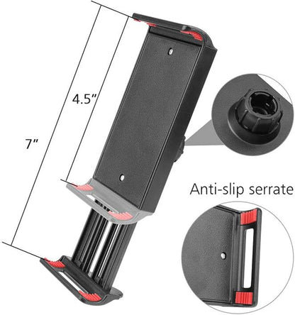 Overhead Phone Mount Stand ChromLives Phone Video Stand Articulating Arm Phone Mount Table Top with Base Adjustable 360° Cell Phone Tablet Holder Mount Desktop Compatible with Phones, Tablets, iPad
