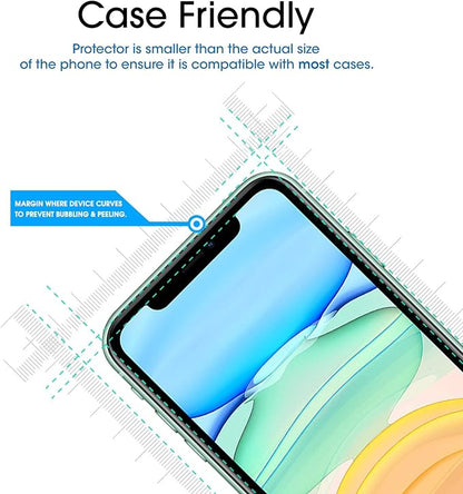 amFilm OneTouch Glass Screen Protector for iPhone 11, iPhone XR (6.1") with Easy Installation Kit, Tempered Glass, 2 Pack