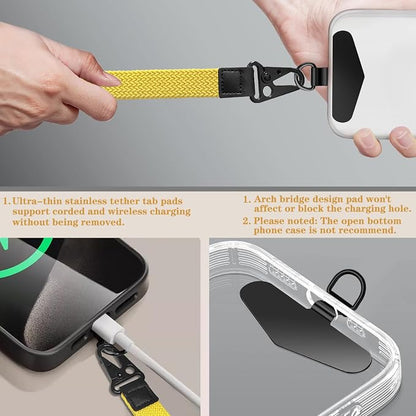 Stretchy Wristlet Keychain, Wrist Lanyard Strap Key Chain Holder to Hold Keys Wallet Phone ID Badge for Men Women