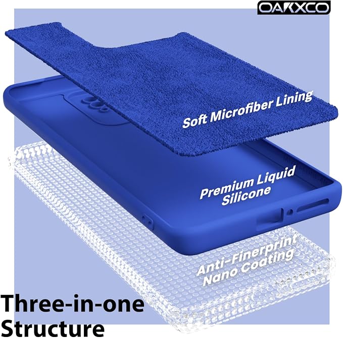 oakxco for Motorola Moto Edge 2023 Phone Case Liquid Silicone, Thin Slim Soft Rubber Gel TPU Plain Protective Simple Cover for Women Girl Cute, Matte Solid Color Aesthetic, Royal Blue