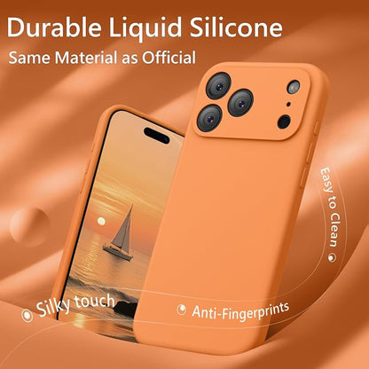 FireNova Magnetic for iPhone 17 Pro Case, Compatible with MagSafe, [Integrated Silicone Camera Control Button] [Camera Protection] Anti-Scratch Microfiber Lining Phone Case, 6.3", Orange