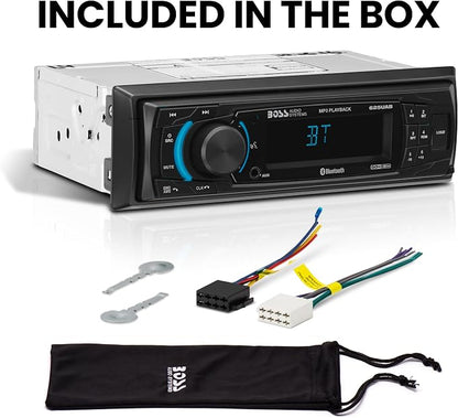 BOSS Audio Systems 625UAB Single DIN Car Stereo with Bluetooth - No CD DVD Player, AM/FM Radio Receiver, Aux Input, USB