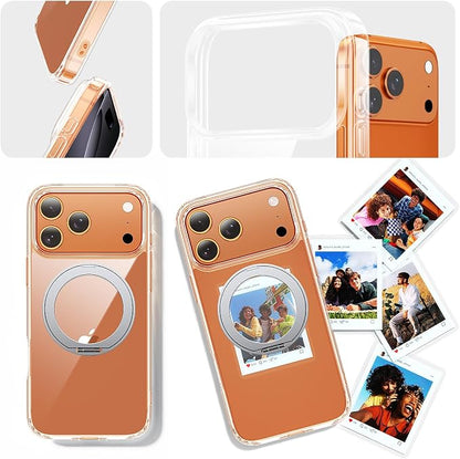 3 in 1 for iPhone 17 Pro Max Case Stand |Build in Kickstand,Screen Protector *1 & Camera Lens Protector*1, Not Yellowing, Fits MagSafe, Military-Grade Protection