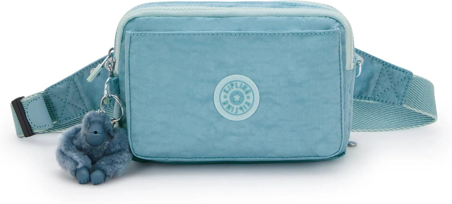 Kipling Women’s Abanu Multi Crossbody Bag, Lightweight, Adjustable Nylon Waist Pack with Multi-Compartment Zip Pockets