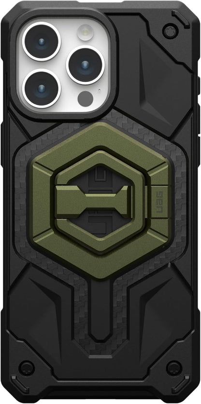 URBAN ARMOR GEAR UAG Magnetic Phone Ring Stand Compatible with MagSafe Magnet, Removable Metal Finger Ring Grip & 360 Rotation Adjustable Kickstand for iPhone 17, Galaxy S26, Olive Drab
