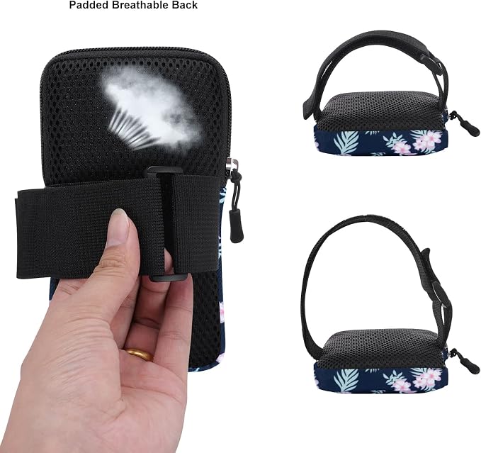 Cell Phone Armbands Pouch for Women Running Bag Compatible with Cellphone 6.28 Inches Full-Screen, Flamingo
