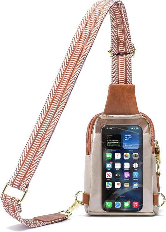 INICAT Sling Bag for Women Touchscreen Small Crossbody Cell Phone Purse Fanny Pack