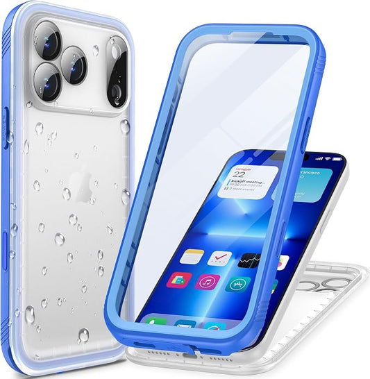 Cozycase TOP Waterproof Case for iPhone 17 Pro Max - Military Heavy Duty 360 Shockproof Full Body with Screen Camera Protector Double IP68 Water Dust Drop Proof Hard Rugged 17PM Front Back Slim Cover