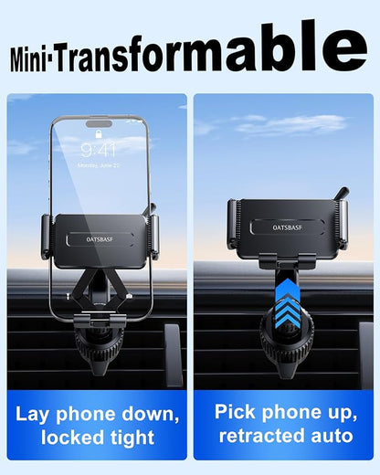360 Rotatable Car Vent Phone Mount [No Blocking Air Vent] Universal Clip Vehicle Cell Phone Holder Stand Hands Free, Fit for iPhone 17 Pro Max 16 Plus 15 14 13 12 Samsung Google All Phones