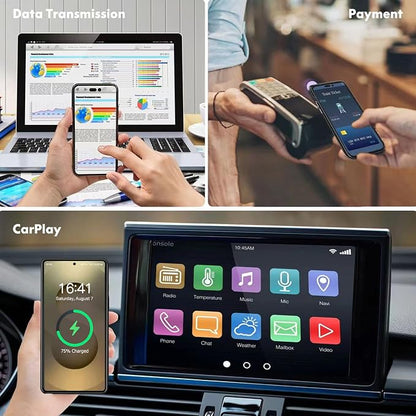Wireless Charging Case for Galaxy S26 Ultra, Upgraded 12000mAh Rechargeable Portable Charging Case Compatible with Galaxy S26 Ultra (6.9 inch) with Carplay Extended Battery Pack Charger Case (Black)