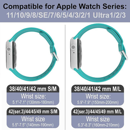 God is Greater Than the Highs and Lows Watch Band Compatible with Apple Watch Laser Engraved iWatch Band Silicone 38mm - 49mm Strap Jesus Psalm Christian God Blessed (42/44/45/46/49mm S/M, Lake Blue)