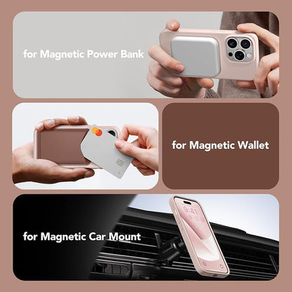 GONEZ for iPhone 14 Pro Case, Compatible with Magsafe, with Screen Protector + Camera Lens Protector, Soft Anti-Scratch Microfiber Lining, Shockproof Liquid Silicone Phone Cover, Pink